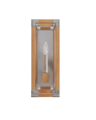 Boyd One Light Wall Sconce in Natural/Polished Nickel