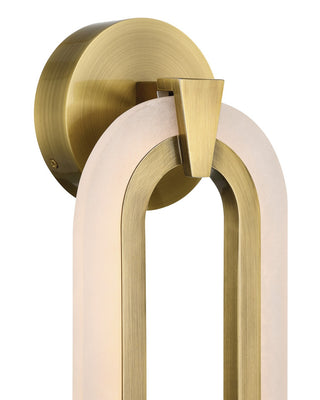 Aurora LED Wall Sconce in Natural/Polished Antique Brass