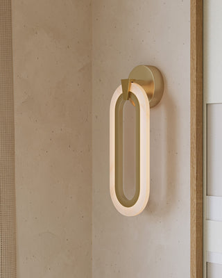 Aurora LED Wall Sconce in Natural/Polished Antique Brass