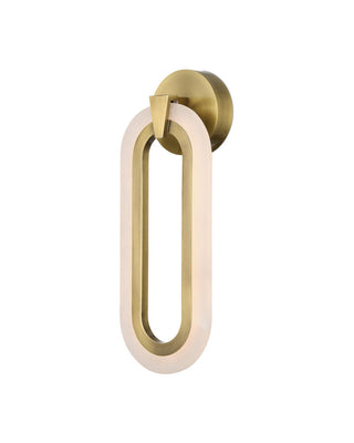 Aurora LED Wall Sconce in Natural/Polished Antique Brass