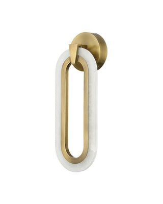 Aurora LED Wall Sconce in Natural/Polished Antique Brass