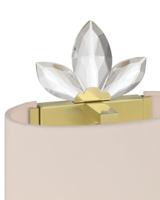 Trillium One Light Wall Sconce in Clear/Brass