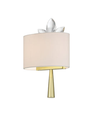 Trillium One Light Wall Sconce in Clear/Brass
