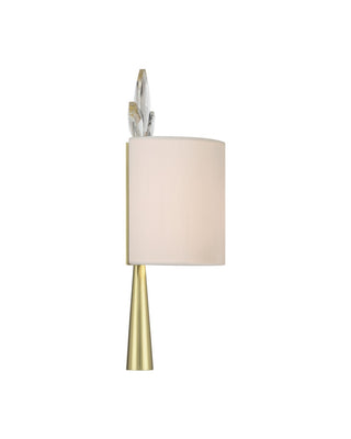 Trillium One Light Wall Sconce in Clear/Brass