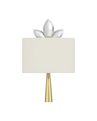 Trillium One Light Wall Sconce in Clear/Brass
