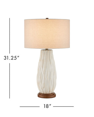 Water-borne One Light Table Lamp in Off-White/Natural
