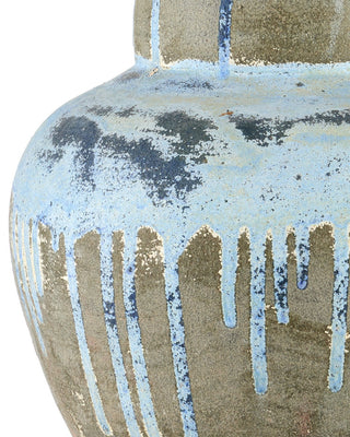 Catania One Light Table Lamp in Antique Blue Drip