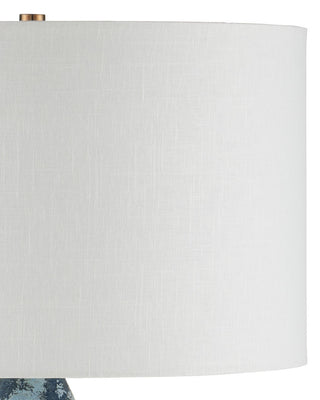 Catania One Light Table Lamp in Antique Blue Drip