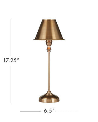 Rowsay One Light Table Lamp in Antique Brass
