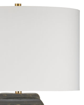Balustrade One Light Table Lamp in Distressed Light Black
