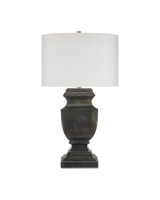 Balustrade One Light Table Lamp in Distressed Light Black