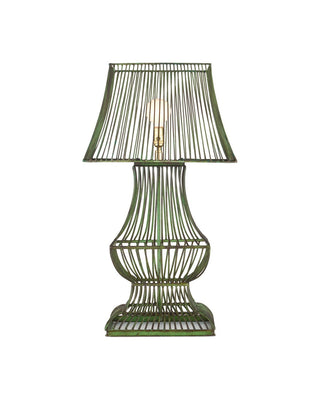 Tuteurs One Light Table Lamp in Distressed Green