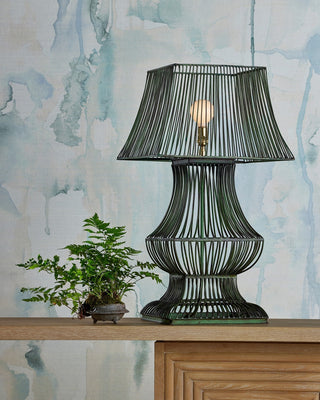 Tuteurs One Light Table Lamp in Distressed Green