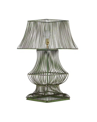 Tuteurs One Light Table Lamp in Distressed Green
