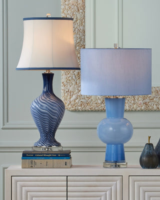 Zeta One Light Table Lamp in Gray Blue/Clear