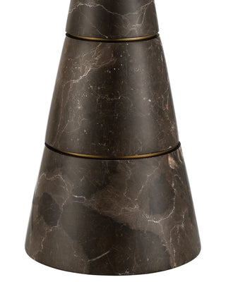 Edith Two Light Desk Lamp in Coffee Brown/Antique Brass
