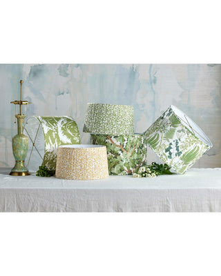 Classico Two Light Table Lamp in Green/Beige/Antique Brass