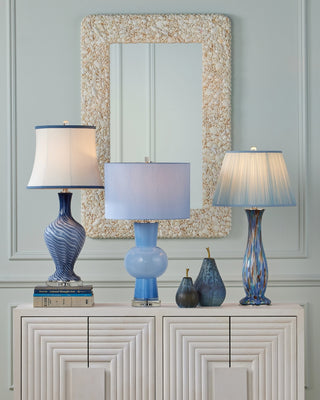 Duende One Light Table Lamp in Blue/Clear