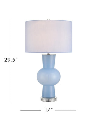 Duende One Light Table Lamp in Blue/Clear