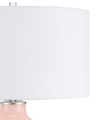 Henrietta One Light Table Lamp in Pink/Clear