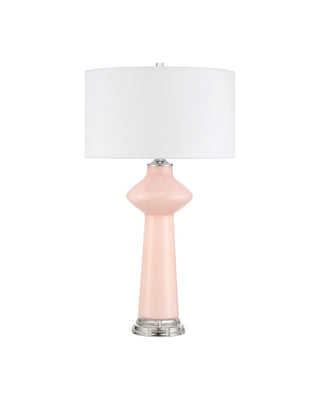 Henrietta One Light Table Lamp in Pink/Clear