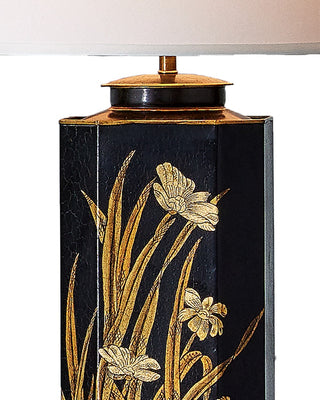 Glasshouse One Light Table Lamp in Black/Gold