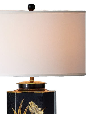 Glasshouse One Light Table Lamp in Black/Gold