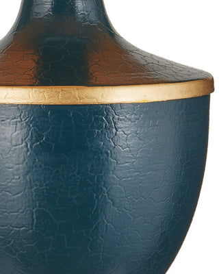 Travelogue LED Table Lamp in Navy/Gold