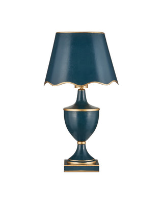 Travelogue LED Table Lamp in Navy/Gold