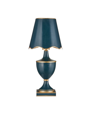 Travelogue LED Table Lamp in Navy/Gold