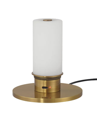 Travelogue LED Table Lamp in Ivory/Gold