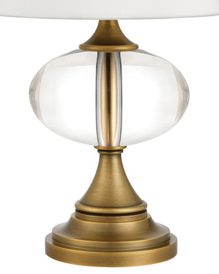 Sashay LED Table Lamp in Clear/Polished Antique Brass
