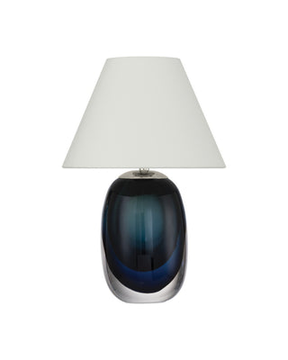 Danza LED Table Lamp in Blue/Clear/Polished NIckel
