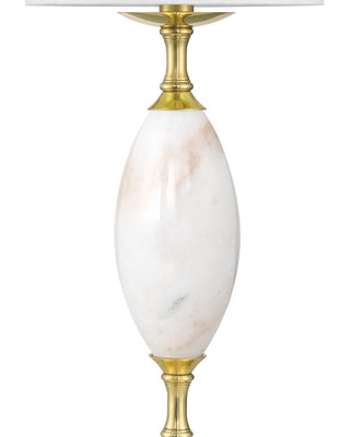 Marche LED Table Lamp in White/Brass