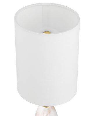 Marche LED Table Lamp in White/Brass
