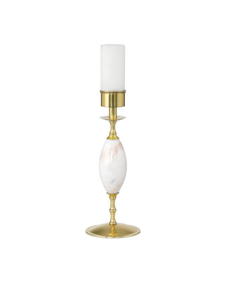 Marche LED Table Lamp in White/Brass