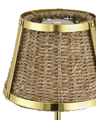Deauville LED Table Lamp in Natural/Polished Brass