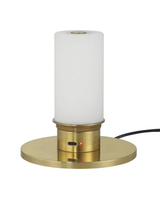 Deauville LED Table Lamp in Natural/Polished Brass