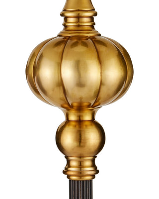 Haines One Light Floor Lamp in Bronze/Vintage Brass