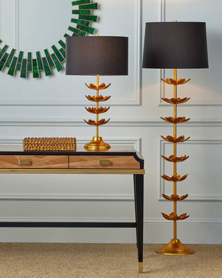Awakening One Light Floor Lamp in Gold Leaf
