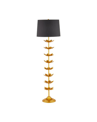 Awakening One Light Floor Lamp in Gold Leaf