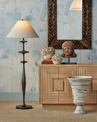 Aqueous One Light Floor Lamp in Dark Bronze