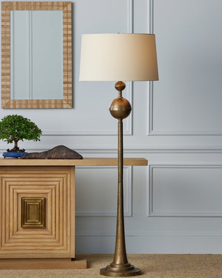 Boullee One Light Floor Lamp in Antique Brass
