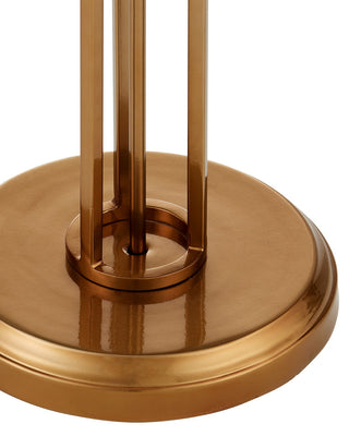 Metropolis One Light Floor Lamp in Metallic Champagne/Frosted