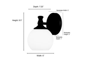 Orlisse One Light Wall Sconce in Brushed Nickel