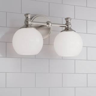 Orlisse Two Light Vanity in Brushed Nickel
