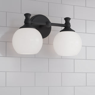 Orlisse Two Light Vanity in Matte Black