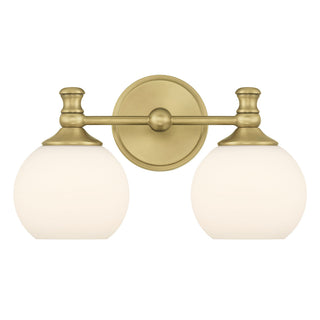 Orlisse Two Light Vanity in Vintage Brass