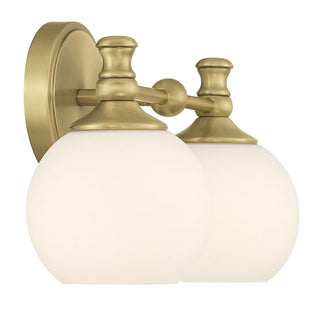 Orlisse Two Light Vanity in Vintage Brass
