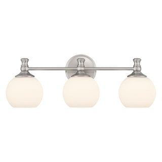 Orlisse Three Light Vanity in Brushed Nickel